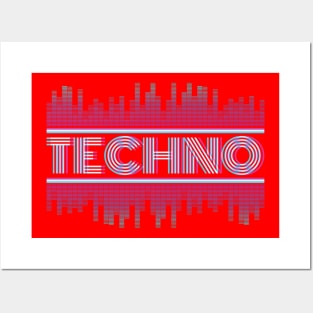 Techno Electronic Style Posters and Art